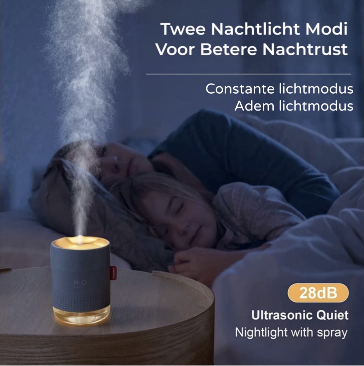 Signity® Luchtbevochtiger 500ML - Nachtlampje