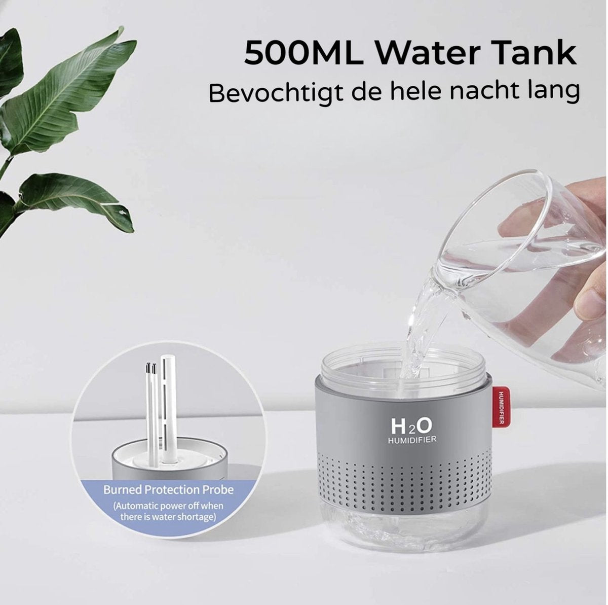 Signity® Luchtbevochtiger 500ML - Nachtlampje